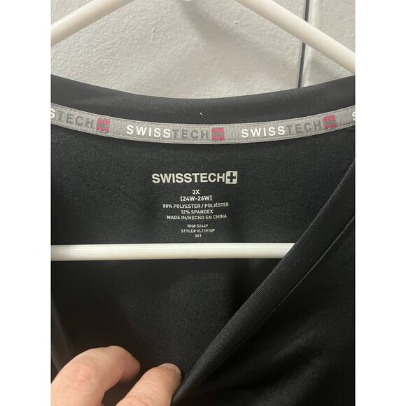 Swiss Tech Long Sleeve Shirt Mens 3XL Black Performance Tee Big Tall-NWT - Picture 2 of 3